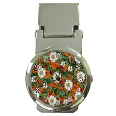 Flowers Money Clip With Watch