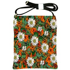 Flowers Shoulder Sling Bag by Rbrendes