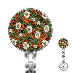 Flowers Stainless Steel Nurses Watch by Rbrendes