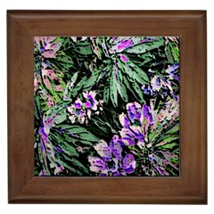 Garden Greens Framed Ceramic Tile by Rbrendes