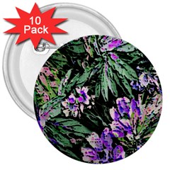 Garden Greens 3  Button (10 Pack)