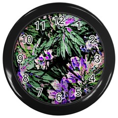 Garden Greens Wall Clock (black)