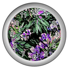 Garden Greens Wall Clock (silver)