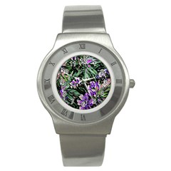 Garden Greens Stainless Steel Watch (slim) by Rbrendes