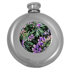 Garden Greens Hip Flask (round)