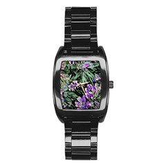 Garden Greens Stainless Steel Barrel Watch