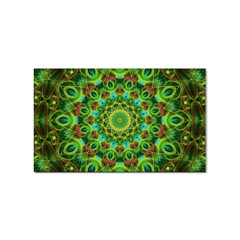 Peacock Feathers Mandala Sticker (rectangle) by Zandiepants