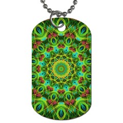 Peacock Feathers Mandala Dog Tag (one Sided)