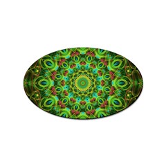 Peacock Feathers Mandala Sticker 10 Pack (oval) by Zandiepants