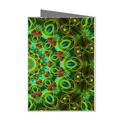 Peacock Feathers Mandala Mini Greeting Card (8 Pack) by Zandiepants