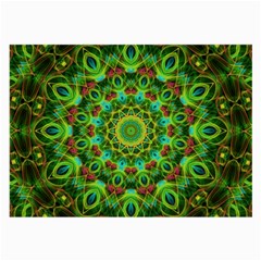 Peacock Feathers Mandala Glasses Cloth (large) by Zandiepants