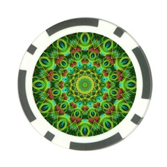 Peacock Feathers Mandala Poker Chip (10 Pack) by Zandiepants