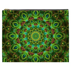 Peacock Feathers Mandala Cosmetic Bag (xxxl) by Zandiepants