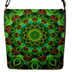 Peacock Feathers Mandala Flap Closure Messenger Bag (small) by Zandiepants