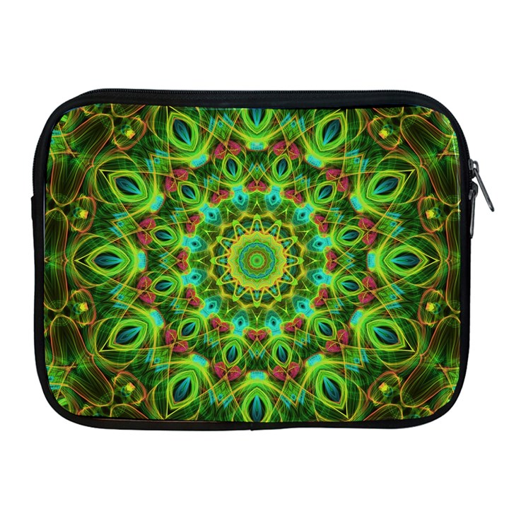 Peacock Feathers Mandala Apple iPad Zippered Sleeve