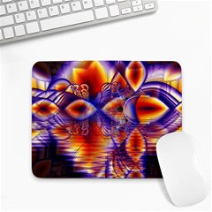 Winter Crystal Palace, Abstract Cosmic Dream Small Mousepad by DianeClancy