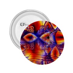 Winter Crystal Palace, Abstract Cosmic Dream 2 25  Button by DianeClancy