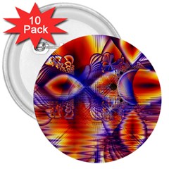 Winter Crystal Palace, Abstract Cosmic Dream 3  Button (10 Pack) by DianeClancy