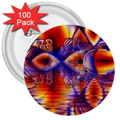 Winter Crystal Palace, Abstract Cosmic Dream 3  Button (100 Pack)