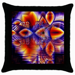 Winter Crystal Palace, Abstract Cosmic Dream Throw Pillow Case (black) by DianeClancy