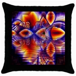 Winter Crystal Palace, Abstract Cosmic Dream Throw Pillow Case (Black) Front