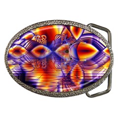 Winter Crystal Palace, Abstract Cosmic Dream Belt Buckle by DianeClancy