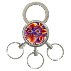 Winter Crystal Palace, Abstract Cosmic Dream 3-ring Key Chain by DianeClancy