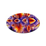 Winter Crystal Palace, Abstract Cosmic Dream Sticker (Oval) Front