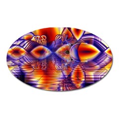 Winter Crystal Palace, Abstract Cosmic Dream Magnet (oval) by DianeClancy