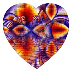 Winter Crystal Palace, Abstract Cosmic Dream Jigsaw Puzzle (heart) by DianeClancy