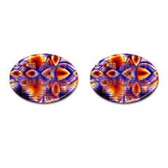 Winter Crystal Palace, Abstract Cosmic Dream Cufflinks (oval) by DianeClancy