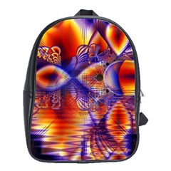 Winter Crystal Palace, Abstract Cosmic Dream School Bag (large) by DianeClancy