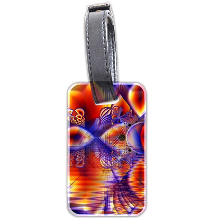 Winter Crystal Palace, Abstract Cosmic Dream Luggage Tag (two sides)