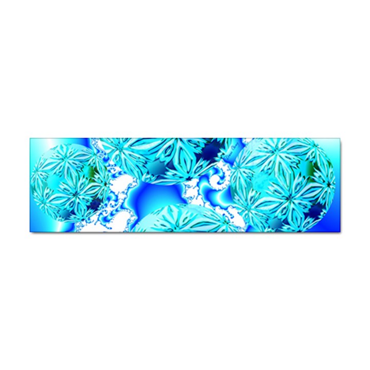 Blue Ice Crystals, Abstract Aqua Azure Cyan Sticker Bumper (10 pack)