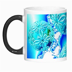 Blue Ice Crystals, Abstract Aqua Azure Cyan Morph Mug by DianeClancy