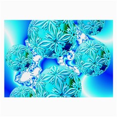 Blue Ice Crystals, Abstract Aqua Azure Cyan Glasses Cloth (large, Two Sides) by DianeClancy