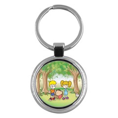 Picnic Time Key Chain (round) by CaterinaBassano