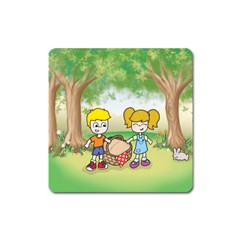 Picnic Time Magnet (square) by CaterinaBassano