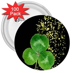 Clover 3  Button (100 Pack)