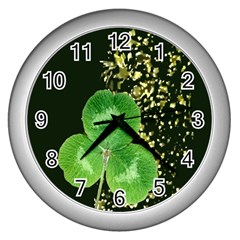 Clover Wall Clock (silver)