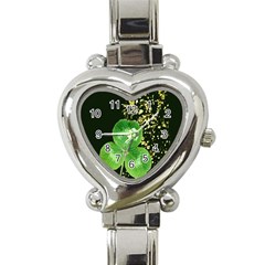 Clover Heart Italian Charm Watch 