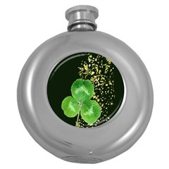 Clover Hip Flask (round)