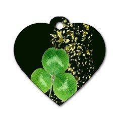 Clover Dog Tag Heart (one Sided) 