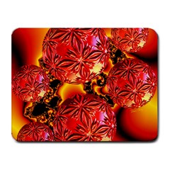  Flame Delights, Abstract Red Orange Small Mouse Pad (rectangle) by DianeClancy