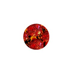  Flame Delights, Abstract Red Orange 1  Mini Button Magnet by DianeClancy