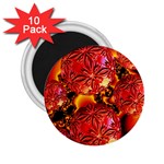  Flame Delights, Abstract Red Orange 2.25  Button Magnet (10 pack) Front