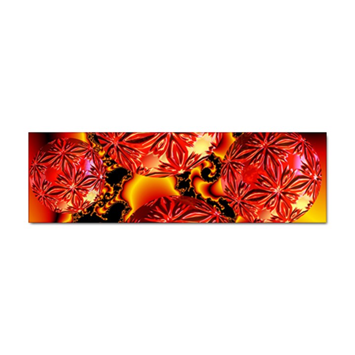  Flame Delights, Abstract Red Orange Bumper Sticker