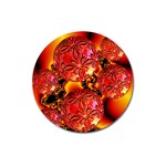  Flame Delights, Abstract Red Orange Magnet 3  (Round) Front