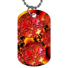  Flame Delights, Abstract Red Orange Dog Tag (one Sided) by DianeClancy