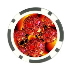  Flame Delights, Abstract Red Orange Poker Chip